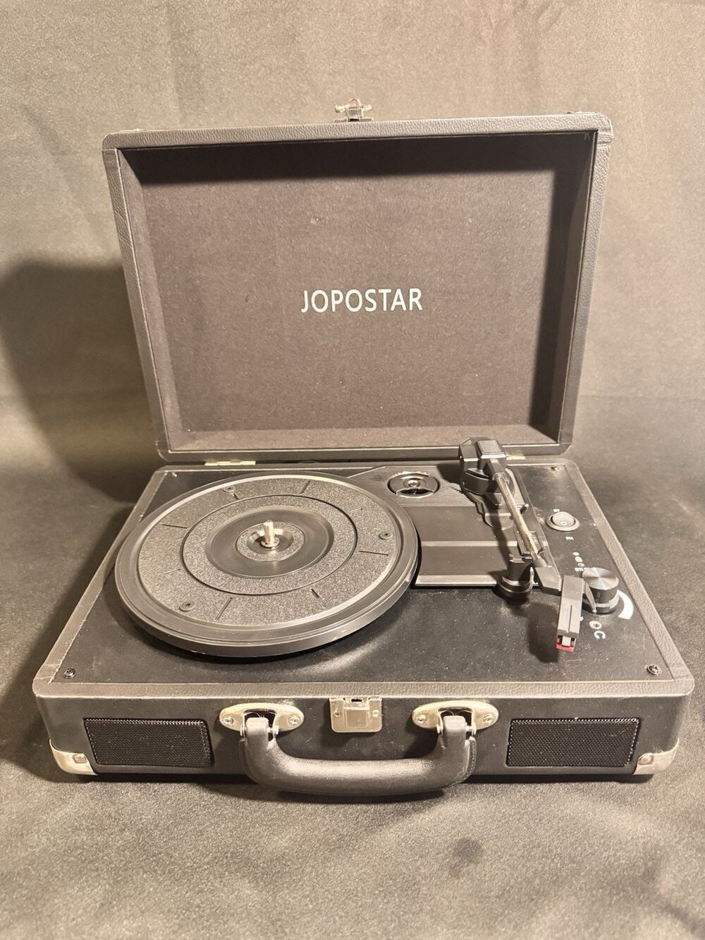 JOPOSTAR Portable Record Player Suitcase Turntable Bluetooth Speakers RCA
